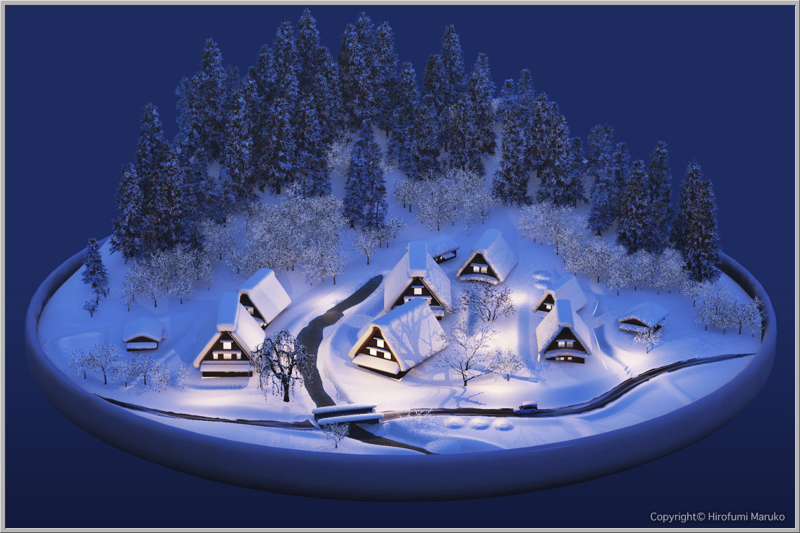盆景-冬ライトアップ