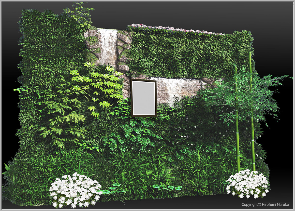 花祭壇-緑壁